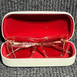 Alexander McQueen Sunglasses Women OS Pink AM0361S Cat Eye Studded Luxury Italy